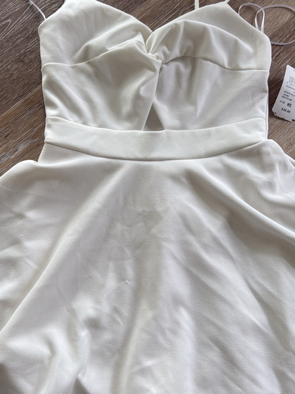 Windsor White Strapless Fit-and-Flare Dress
